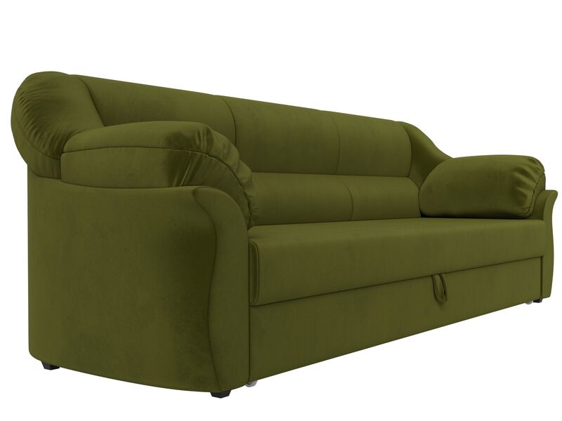 Диван прямой Карнелла, Микровельвет, Зеленый