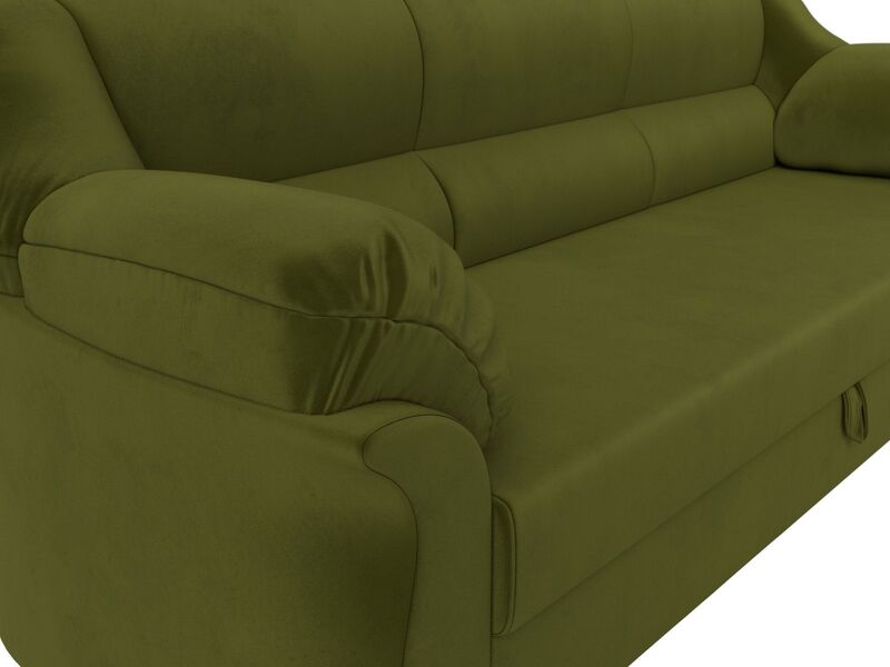 Диван прямой Карнелла, Микровельвет, Зеленый