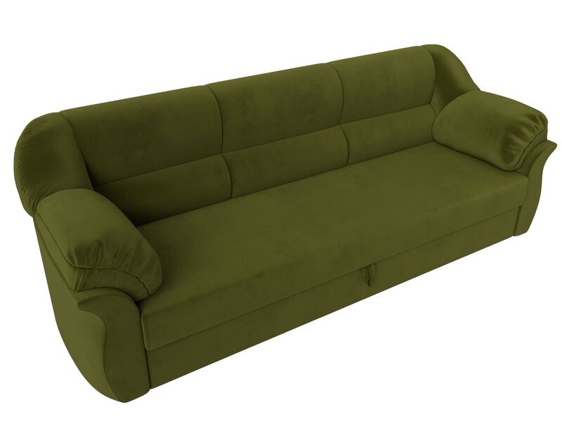 Диван прямой Карнелла, Микровельвет, Зеленый