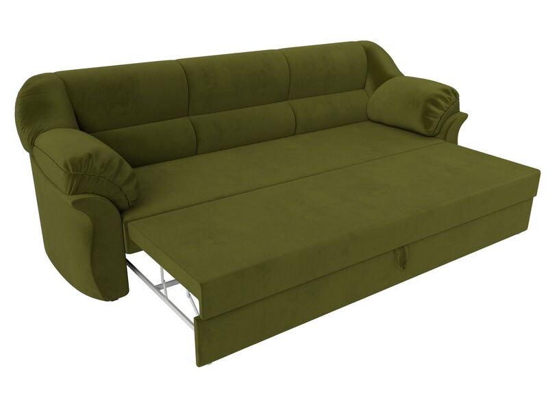 Диван прямой Карнелла, Микровельвет, Зеленый