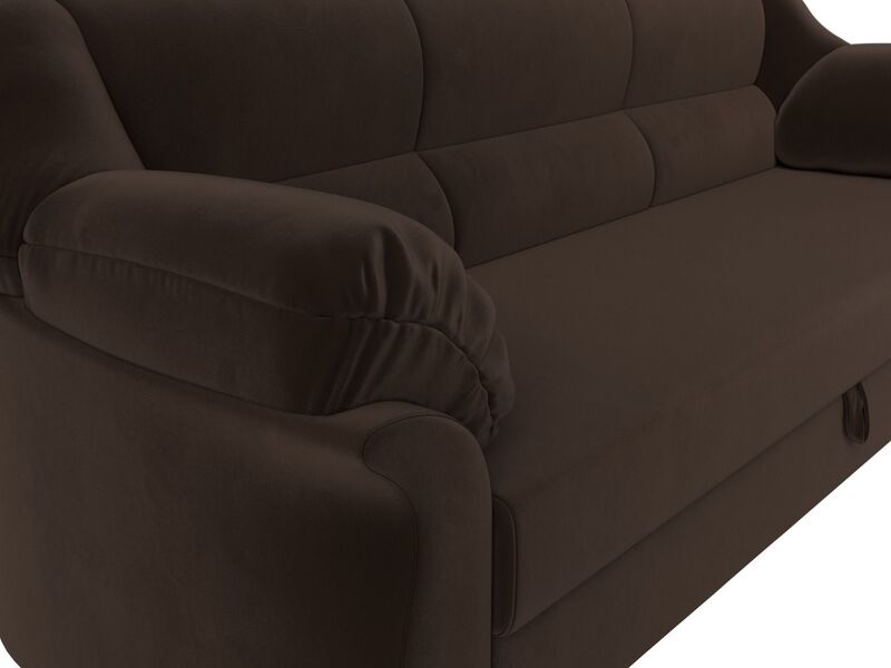 Диван прямой Карнелла, Микровельвет, Коричневый