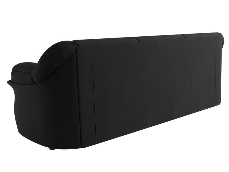 Диван прямой Карнелла, Микровельвет, Черный