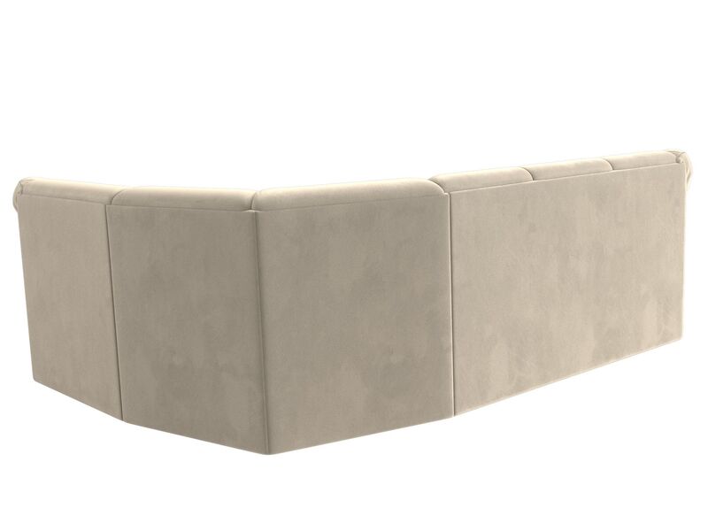 Диван угловой Карнелла правый угол, Микровельвет, Бежевый