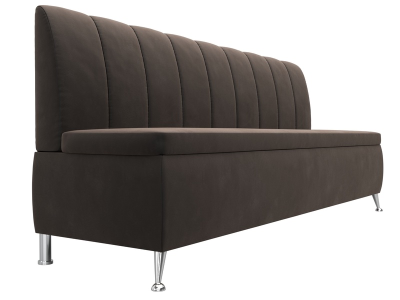 Диван кухонный прямой Кантри, Велюр, SEVEN 727 коричневый