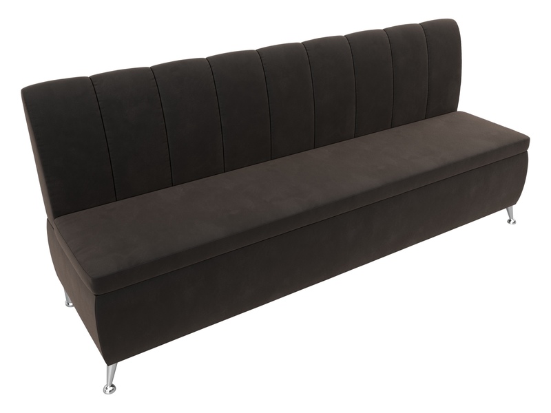 Диван кухонный прямой Кантри, Велюр, SEVEN 727 коричневый