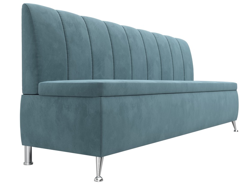 Диван кухонный прямой Кантри, Велюр, SEVEN 113 бирюзовый
