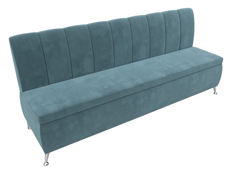 Диван кухонный прямой Кантри, Велюр, SEVEN 113 бирюзовый