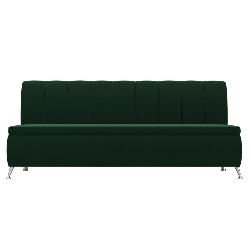 Диван кухонный прямой Кантри, Велюр, SEVEN 626 зеленый