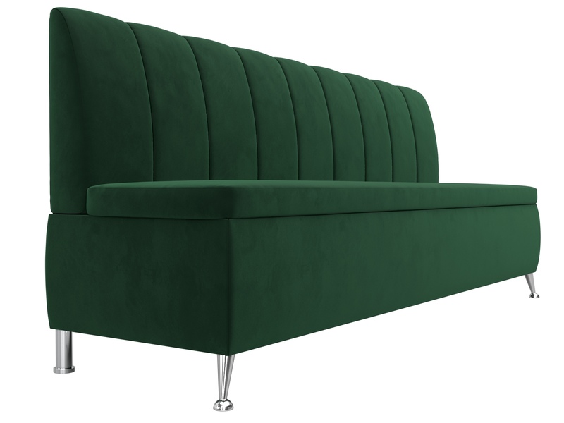 Диван кухонный прямой Кантри, Велюр, SEVEN 626 зеленый