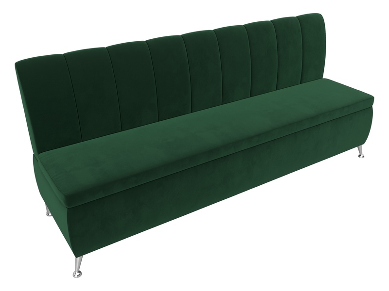 Диван кухонный прямой Кантри, Велюр, SEVEN 626 зеленый