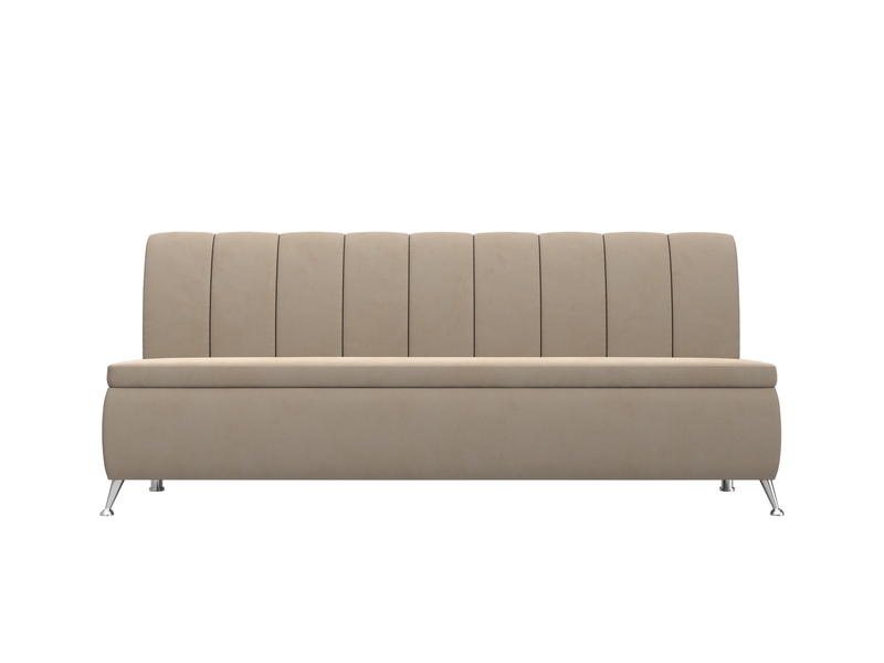 Диван кухонный прямой Кантри, Велюр, SEVEN 729 бежевый