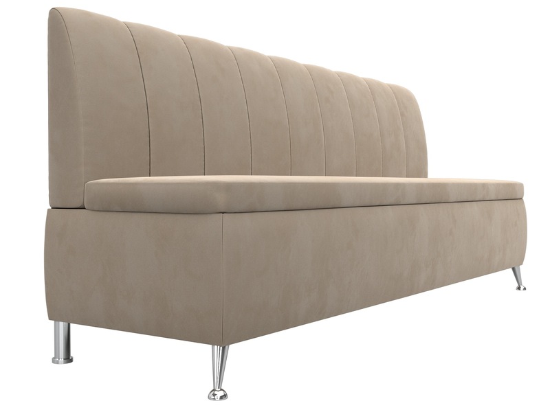 Диван кухонный прямой Кантри, Велюр, SEVEN 729 бежевый