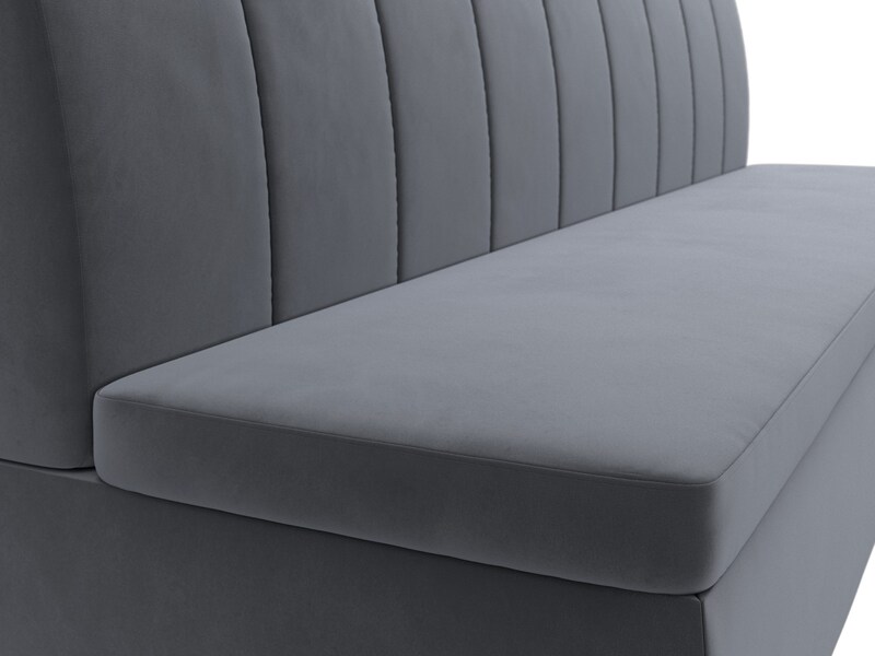 Диван кухонный прямой Кантри, Велюр, SEVEN 17 серый