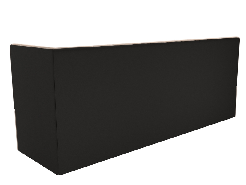 Диван кухонный прямой Бриз с углом справа, Велюр, SEVEN 729 бежевый