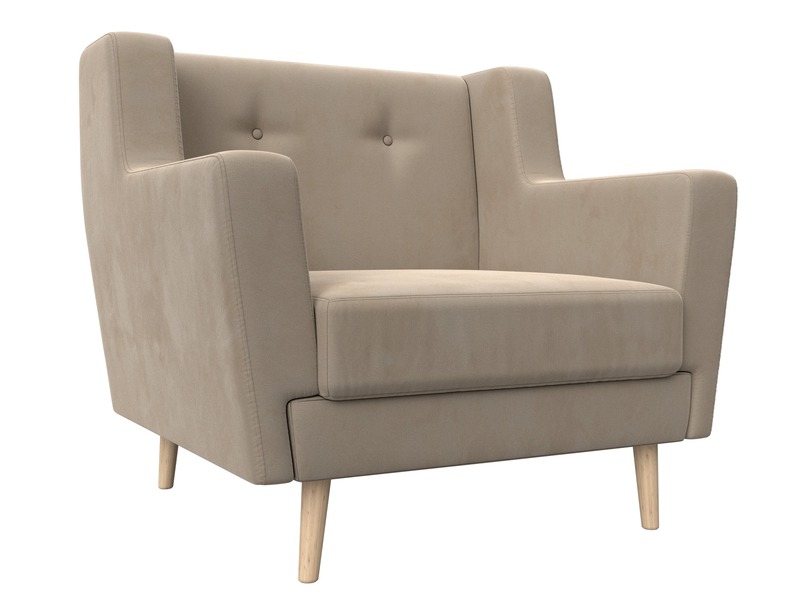 Кресло Брайтон, Велюр, SEVEN 729 бежевый