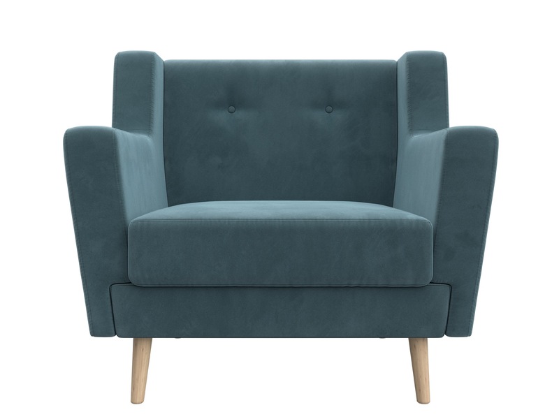 Кресло Брайтон, Велюр, SEVEN 113 бирюзовый