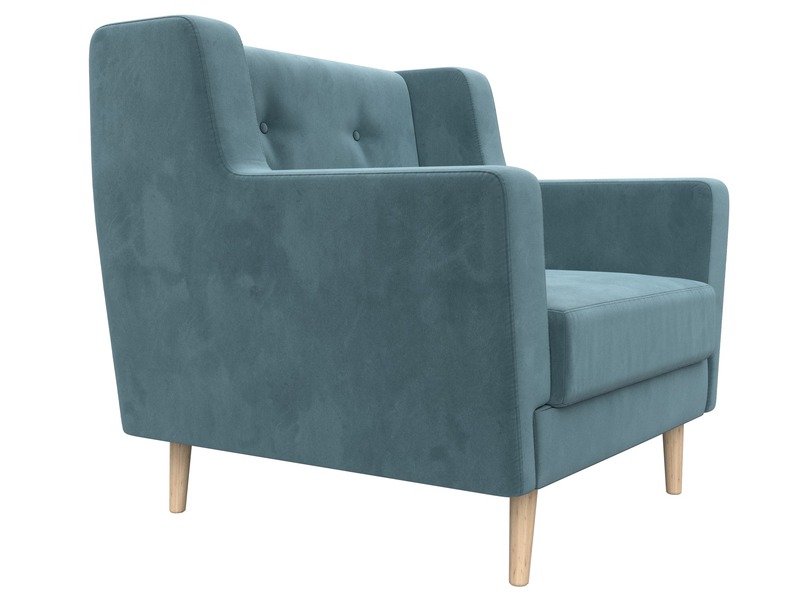 Кресло Брайтон, Велюр, SEVEN 113 бирюзовый
