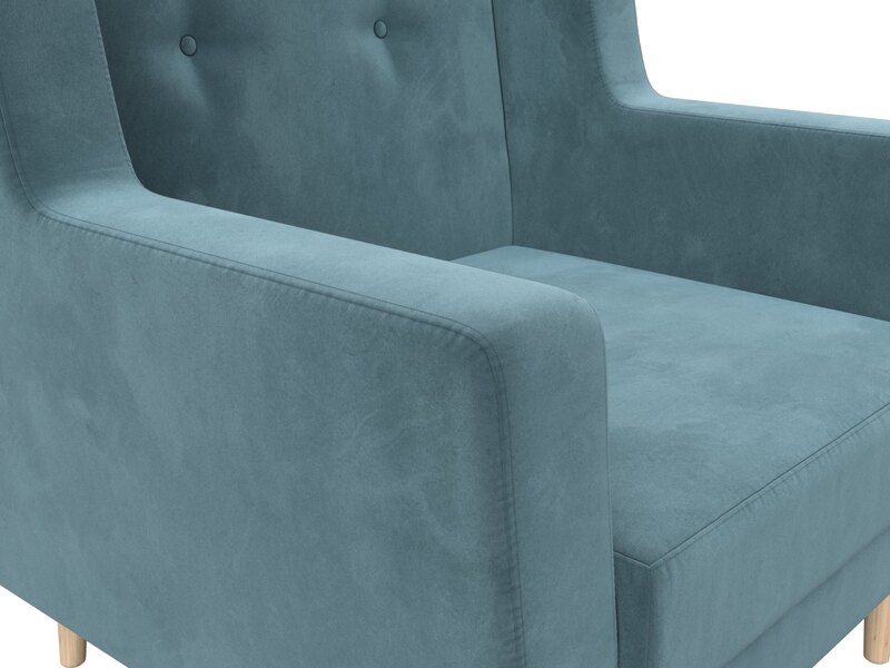 Кресло Брайтон, Велюр, SEVEN 113 бирюзовый
