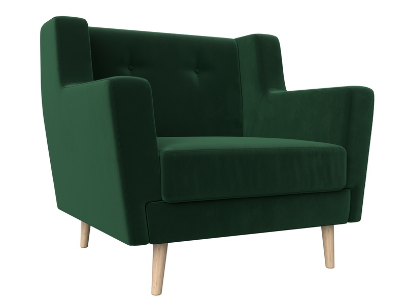 Кресло Брайтон, Велюр, SEVEN 626 зеленый