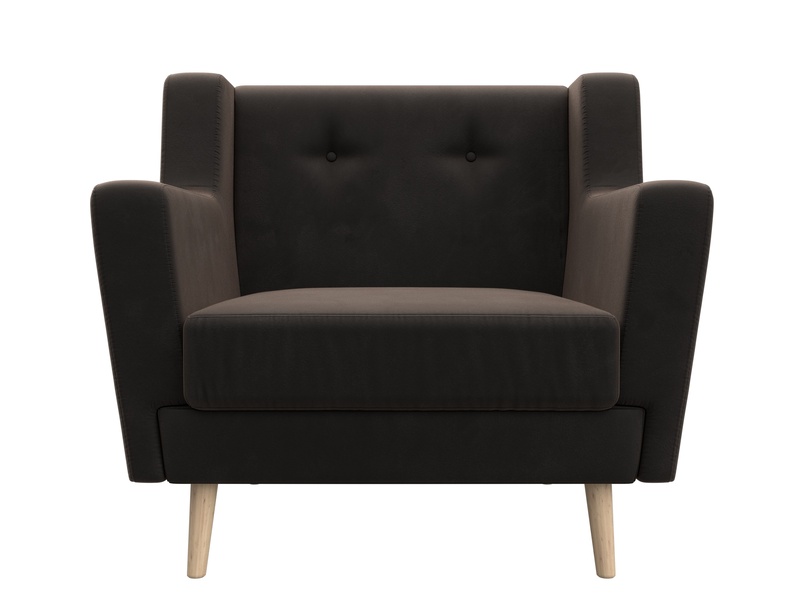 Кресло Брайтон, Велюр, SEVEN 727 коричневый