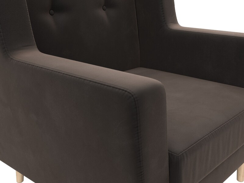 Кресло Брайтон, Велюр, SEVEN 727 коричневый