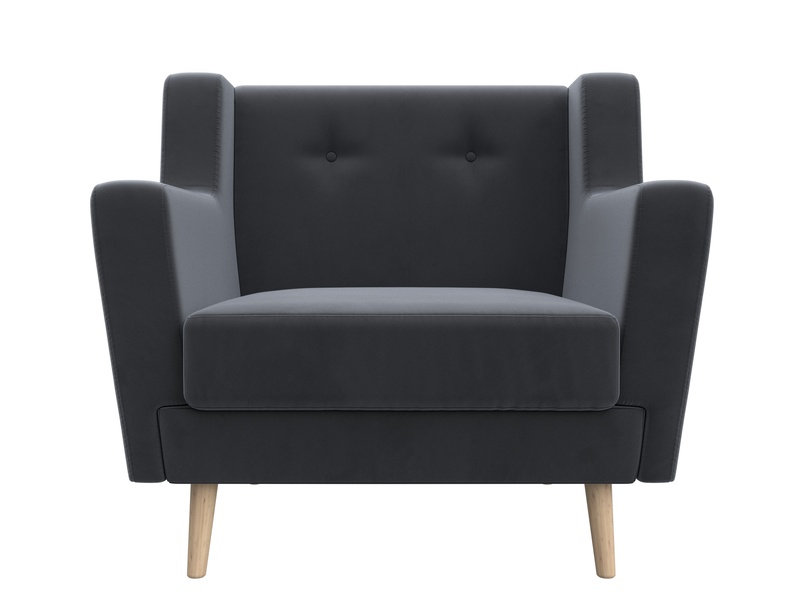 Кресло Брайтон, Велюр, SEVEN 17 серый