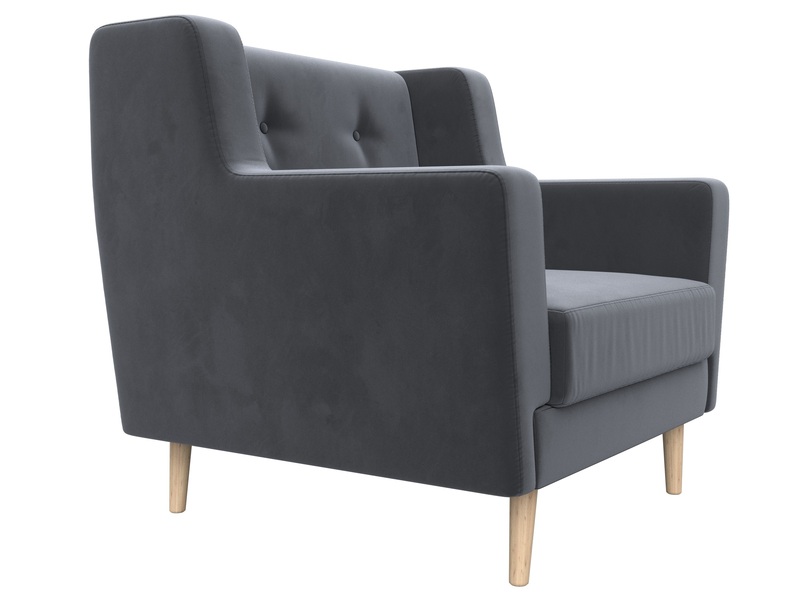 Кресло Брайтон, Велюр, SEVEN 17 серый