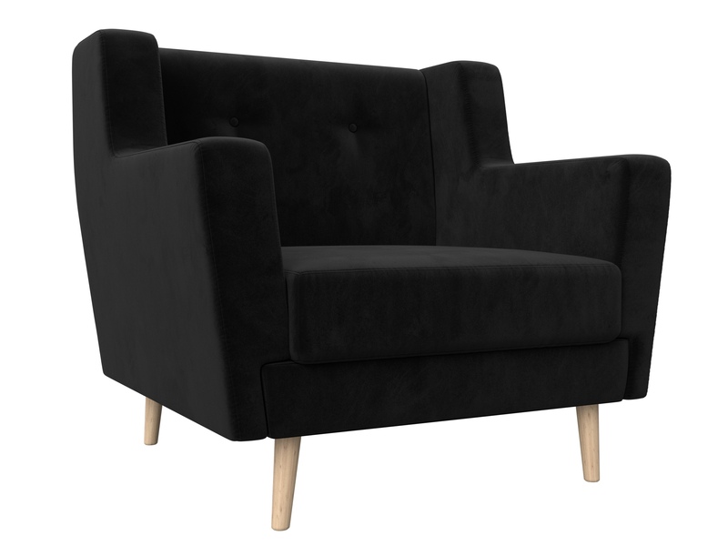 Кресло Брайтон, Велюр, SEVEN 35 черный