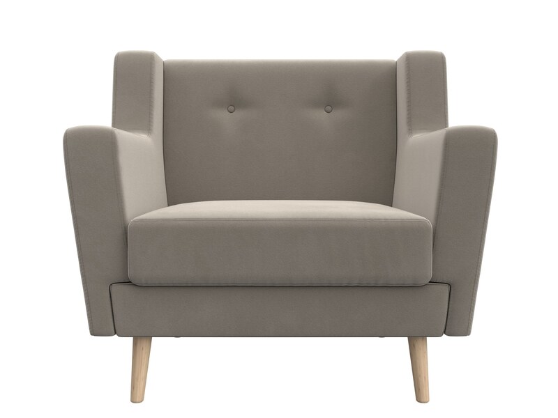 Кресло Брайтон, Микровельвет, Бежевый