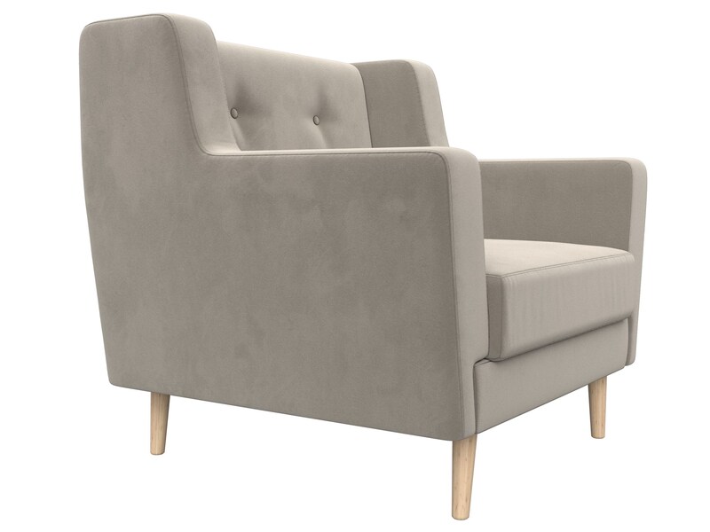 Кресло Брайтон, Микровельвет, Бежевый