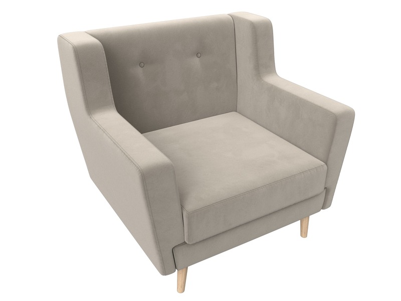 Кресло Брайтон, Микровельвет, Бежевый