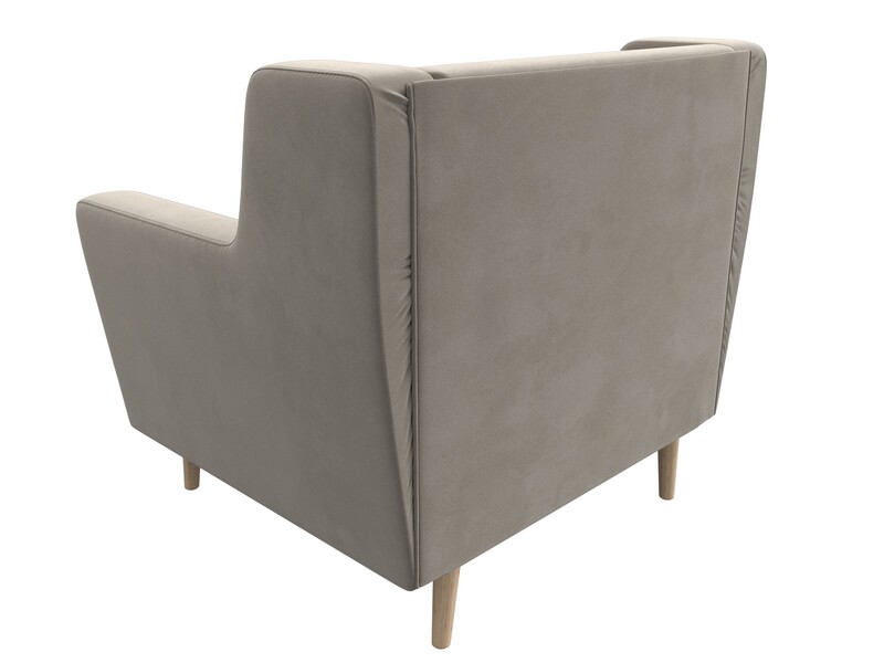 Кресло Брайтон, Микровельвет, Бежевый