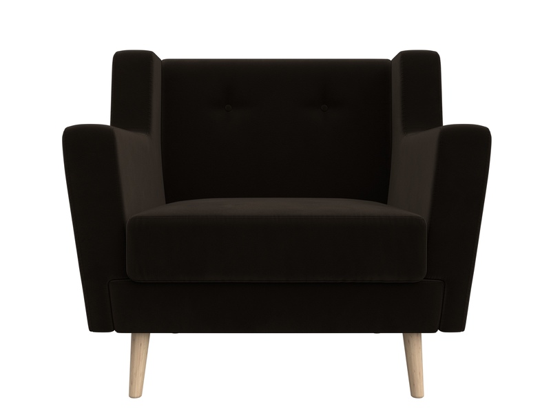 Кресло Брайтон, Микровельвет, Коричневый