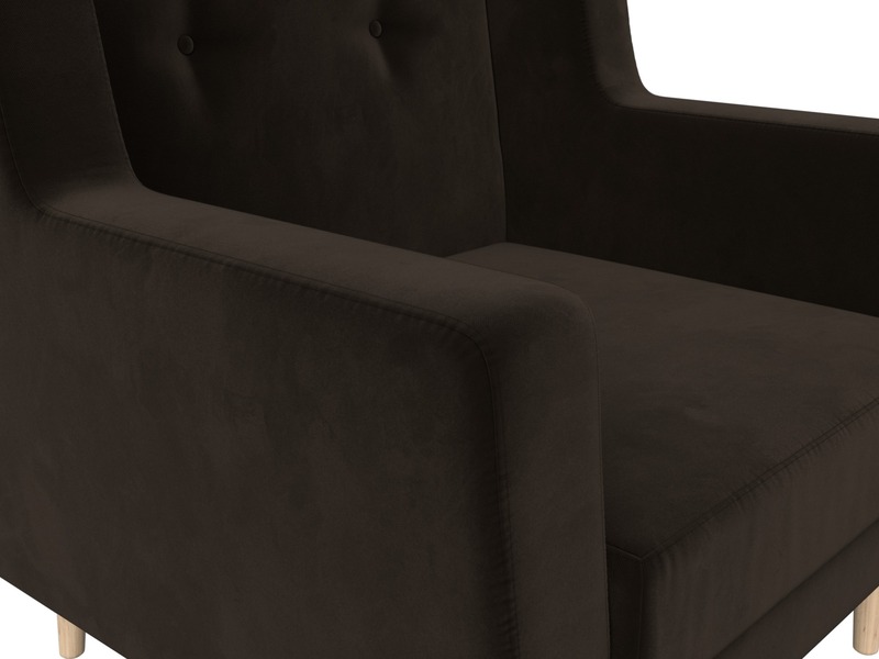 Кресло Брайтон, Микровельвет, Коричневый