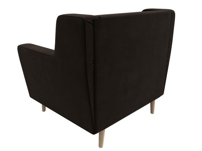 Кресло Брайтон, Микровельвет, Коричневый