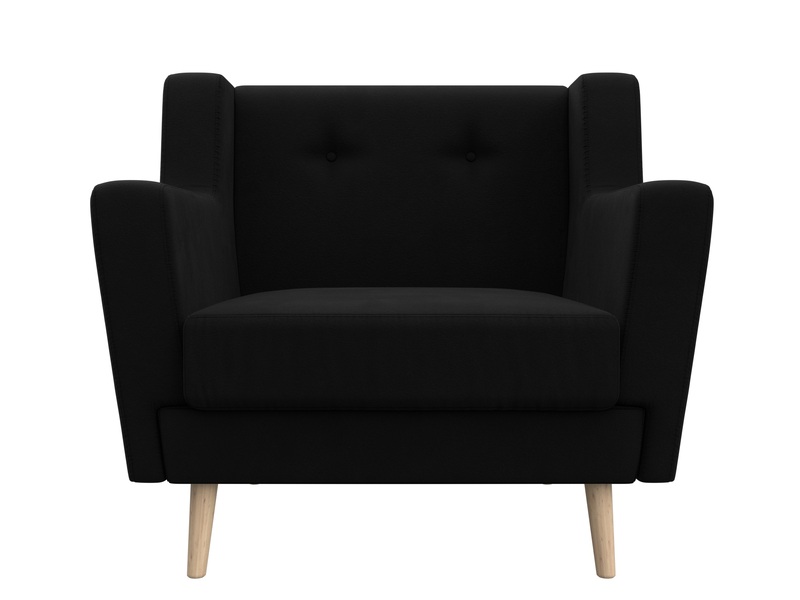 Кресло Брайтон, Микровельвет, Черный