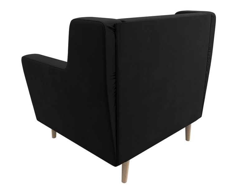 Кресло Брайтон, Микровельвет, Черный