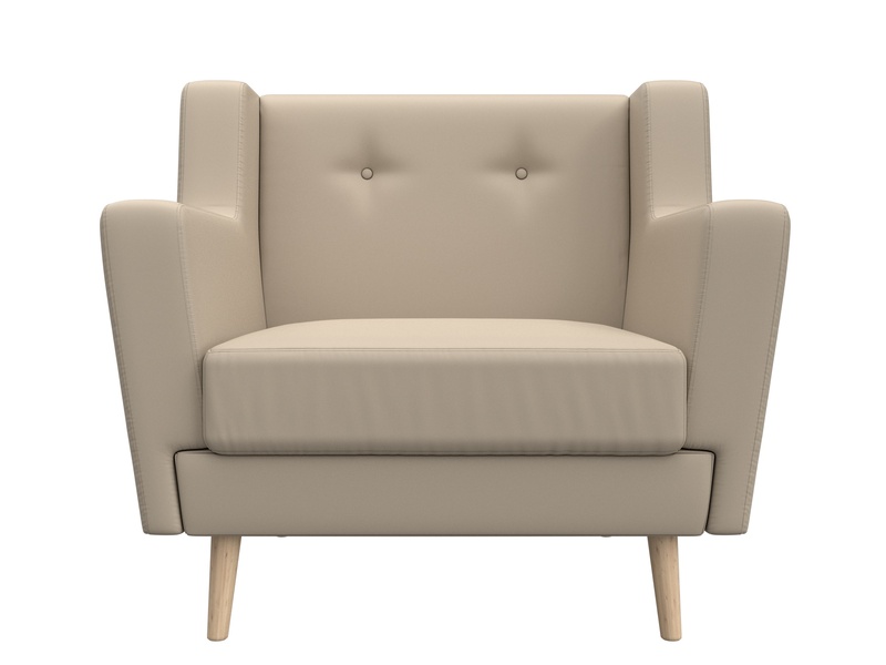 Кресло Брайтон, Экокожа, Бежевый