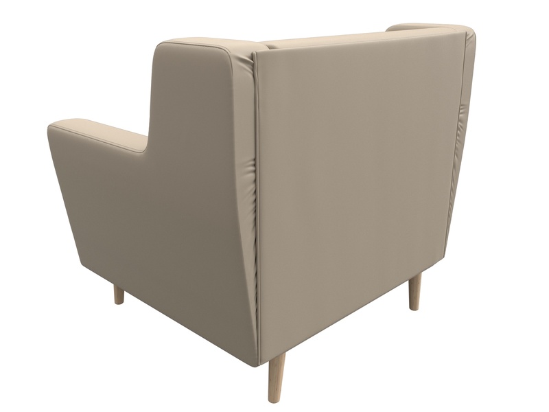 Кресло Брайтон, Экокожа, Бежевый