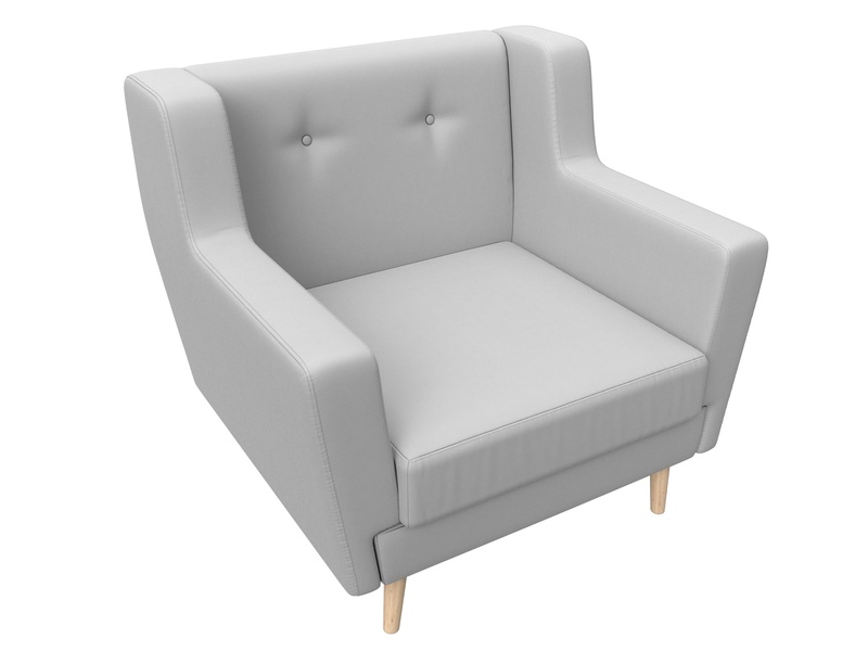 Кресло Брайтон, Экокожа, Белый