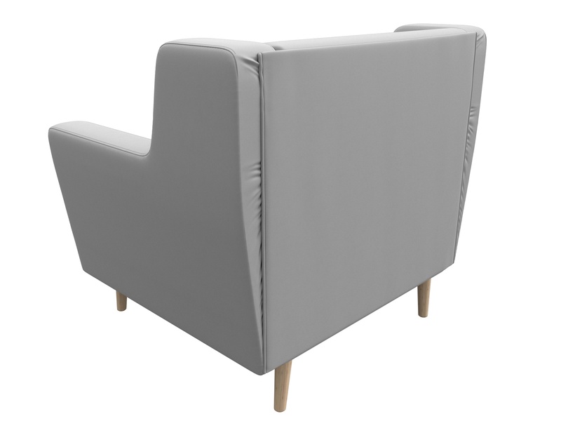 Кресло Брайтон, Экокожа, Белый