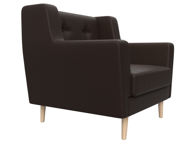 Кресло Брайтон, Экокожа, Коричневый