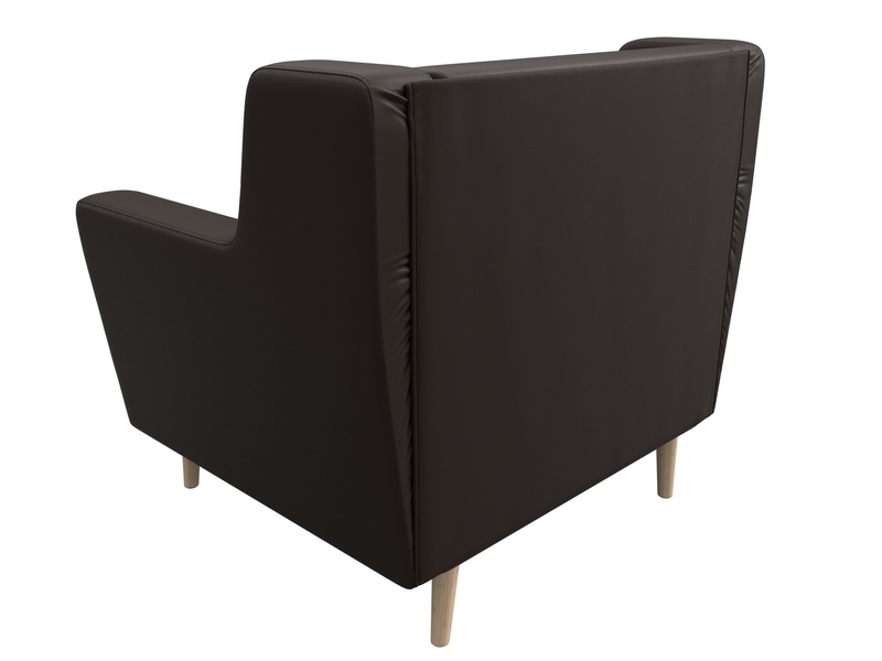 Кресло Брайтон, Экокожа, Коричневый