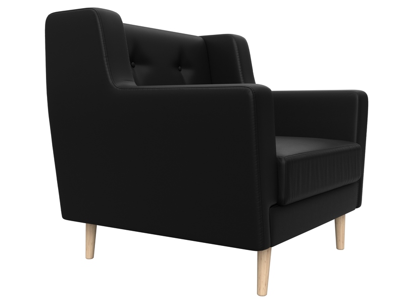 Кресло Брайтон, Экокожа, Черный