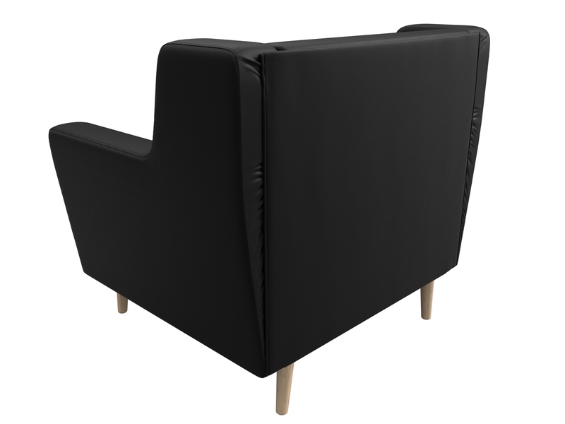 Кресло Брайтон, Экокожа, Черный