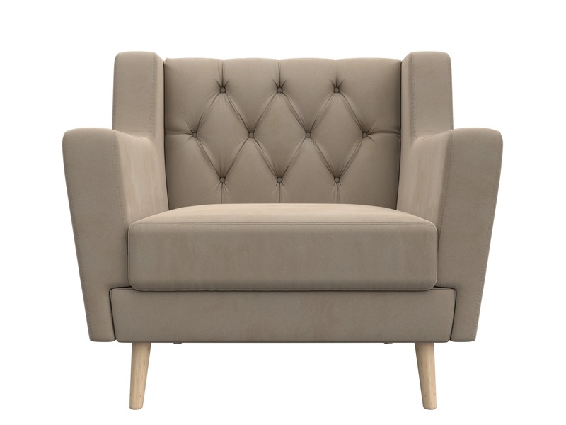 Кресло Брайтон Люкс, Велюр, SEVEN 729 бежевый