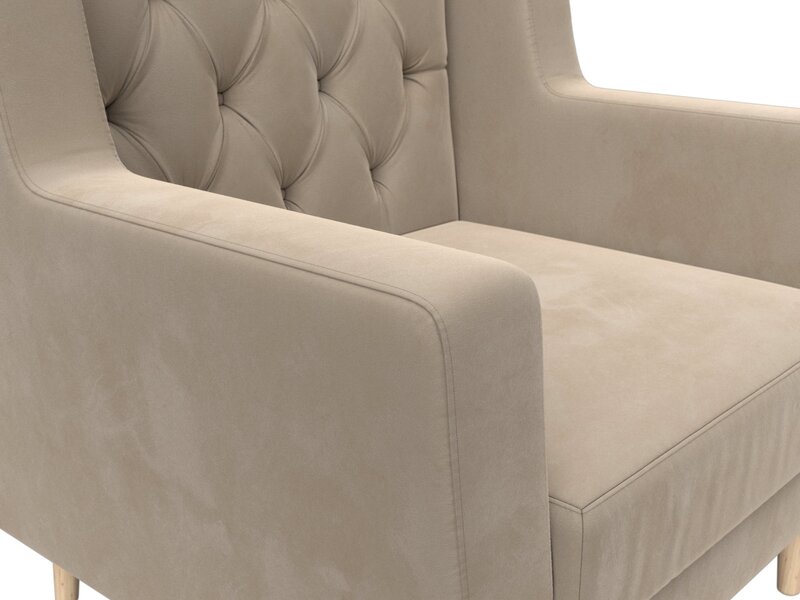 Кресло Брайтон Люкс, Велюр, SEVEN 729 бежевый