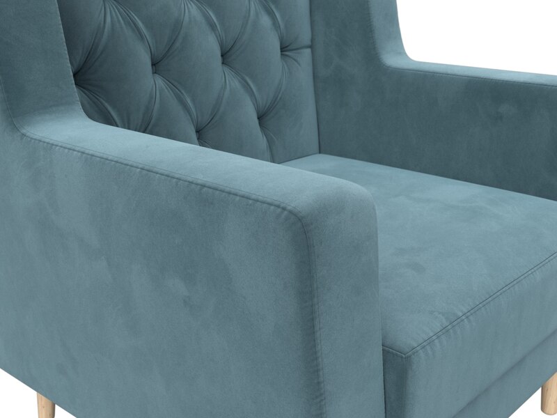 Кресло Брайтон Люкс, Велюр, SEVEN 113 бирюзовый