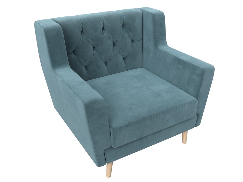 Кресло Брайтон Люкс, Велюр, SEVEN 113 бирюзовый