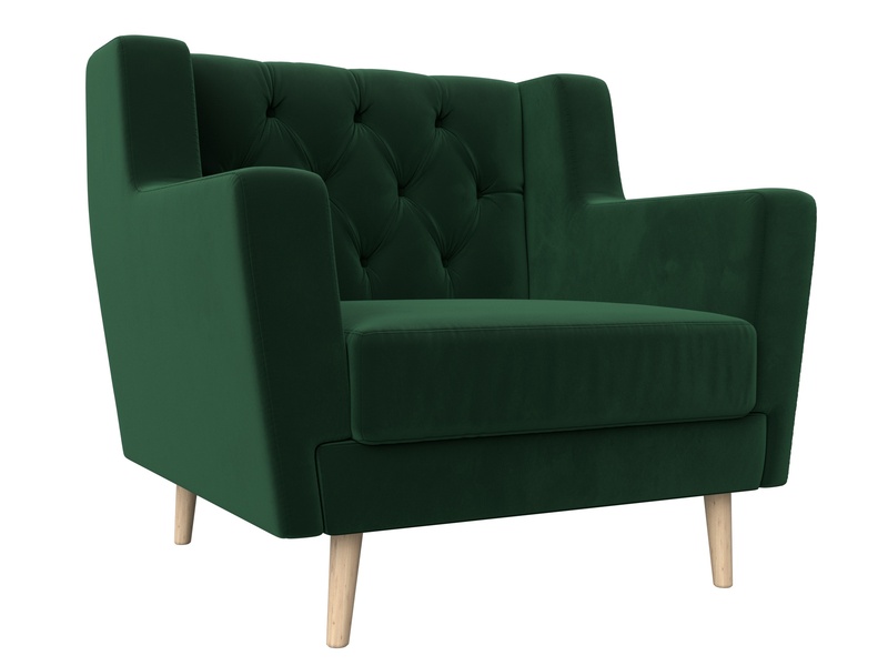 Кресло Брайтон Люкс, Велюр, SEVEN 626 зеленый